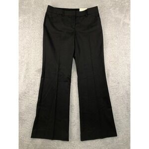 Express Pants Womens 6 (30x29.5) Black NWT Design Studio Editor Flare Pinstripe